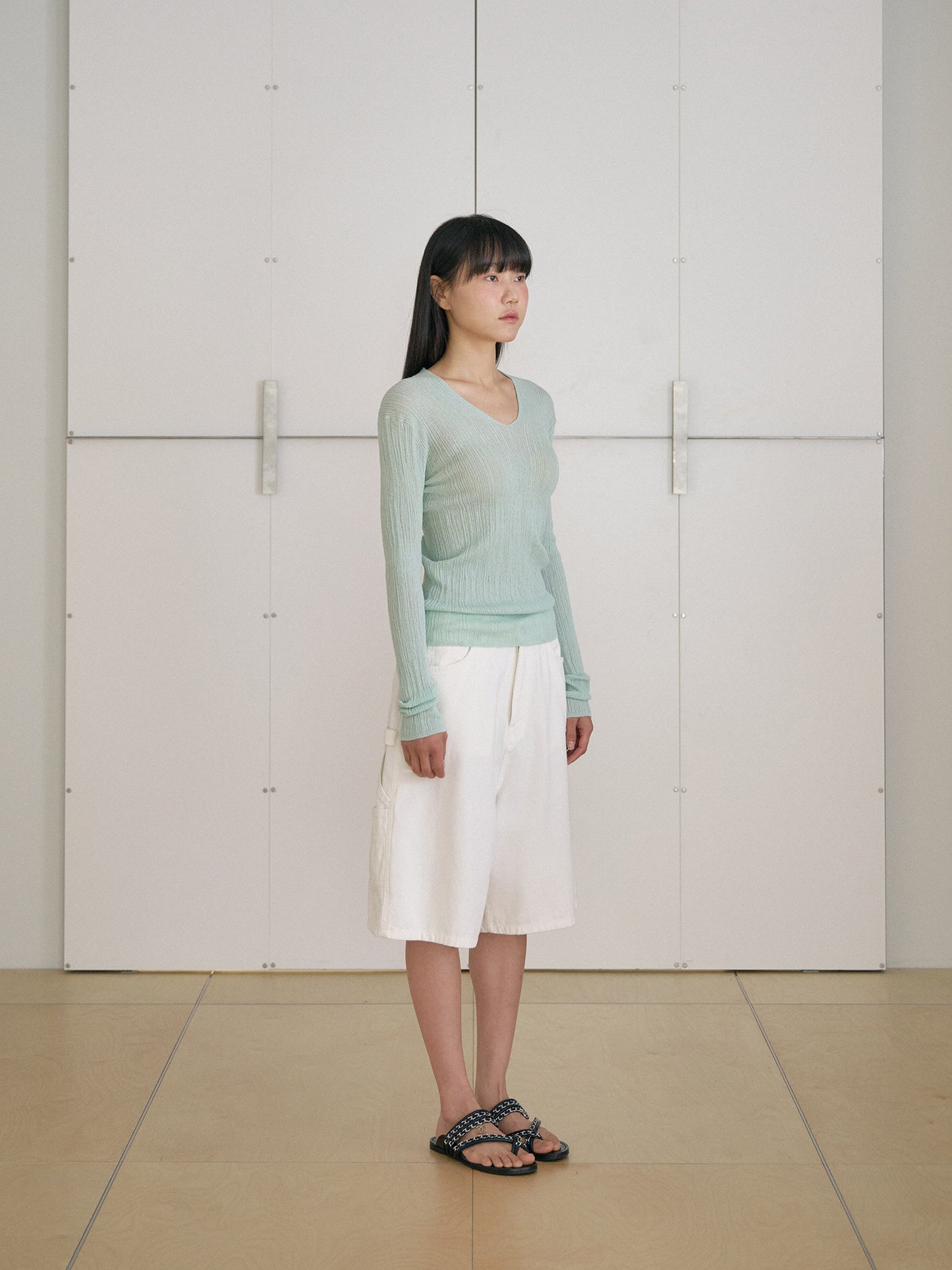 Oxford Work Half Pants - Ivory
