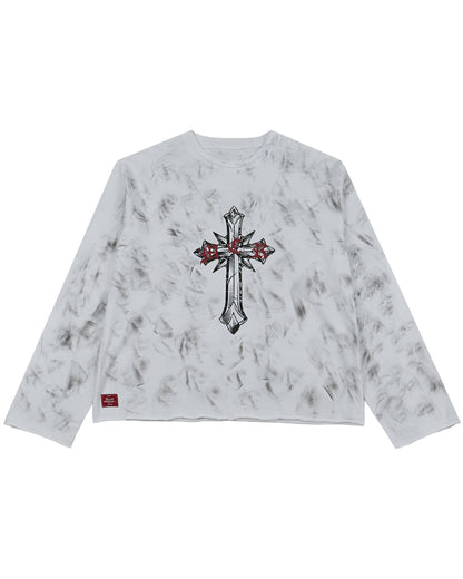 Scarred cross LS(white)