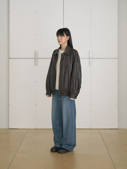 MARAN Soft Leather Blouson - Brown 商品画像15/21