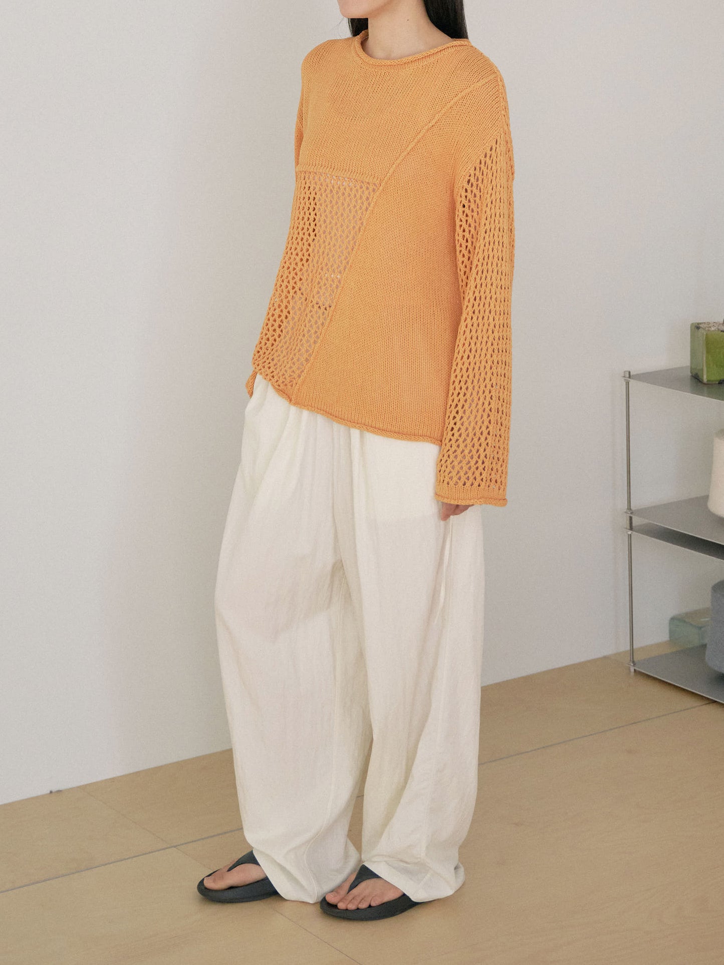 Summer Block Pullover - Orange