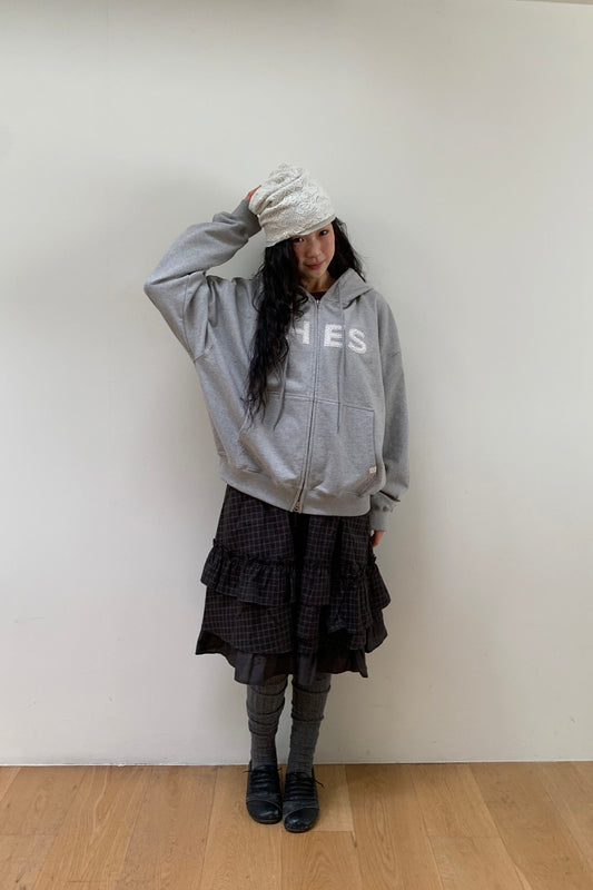 [9/22予約配送] LOGO PATCH HOODED ZIP-UP, FLORAL MELANGE