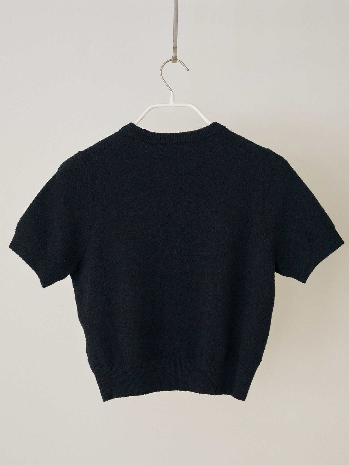Boucle Round Half Sleeve - Black