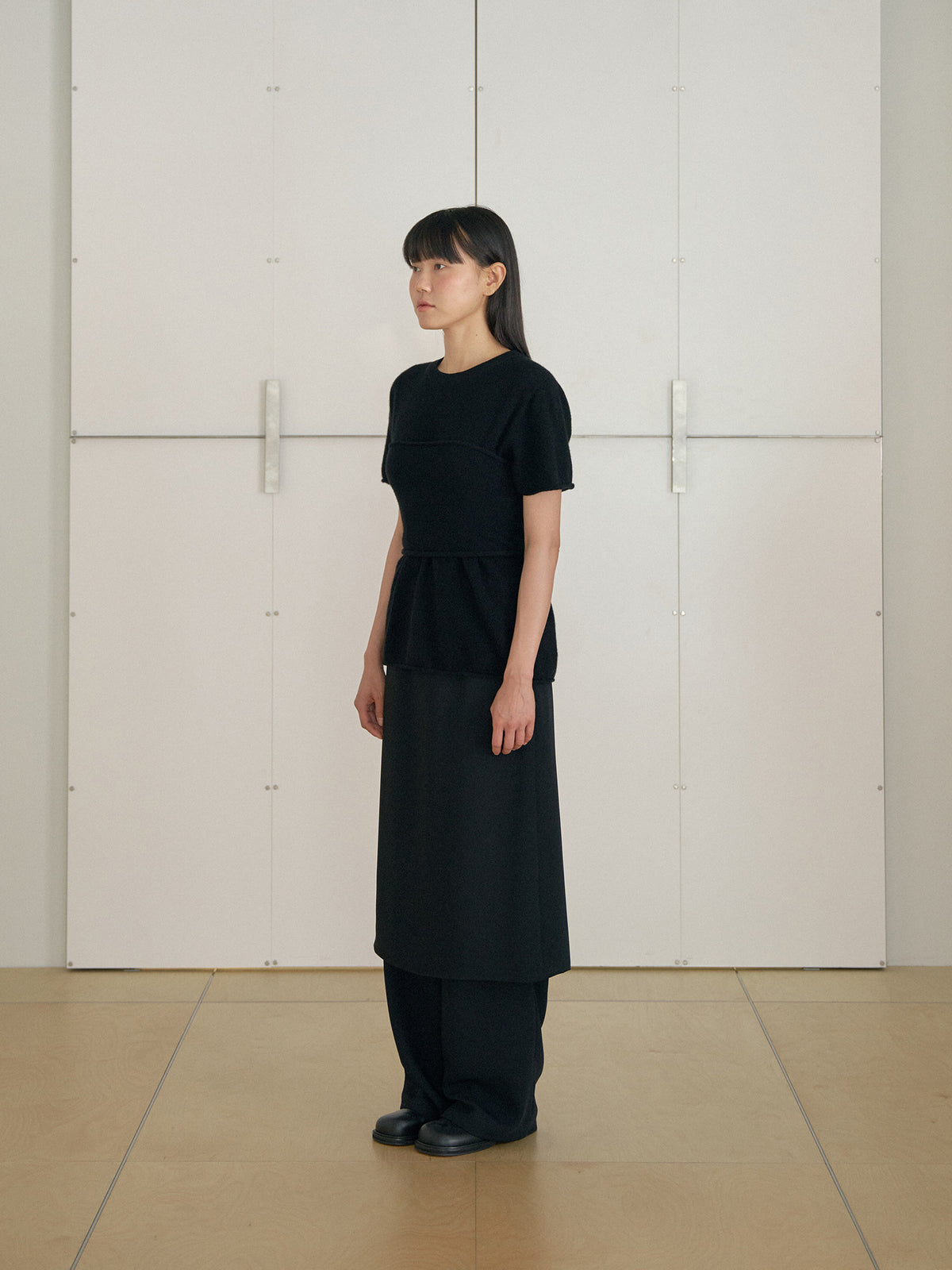 MARAN Skirt Overlay Pants - Black 商品画像19/21