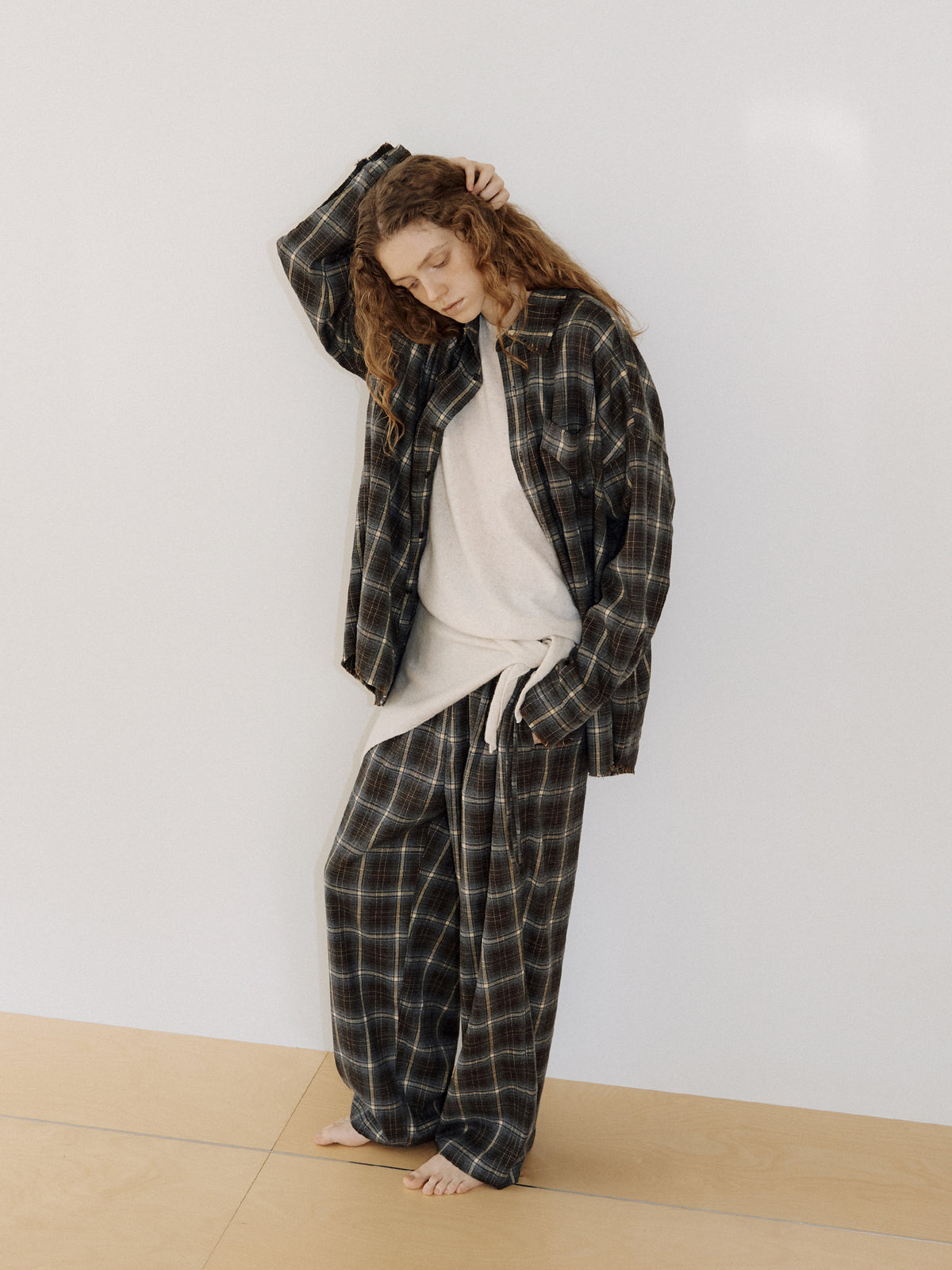 Fringe Check Shirt - Khaki 3