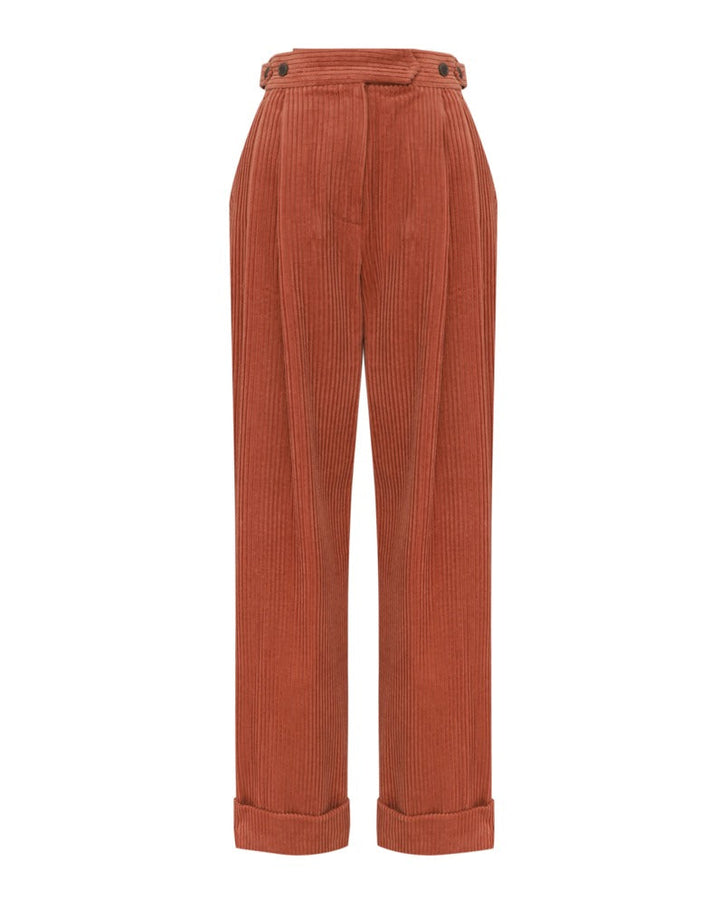 [Love You So Much] Pleated Coduroy Turn Up Pants