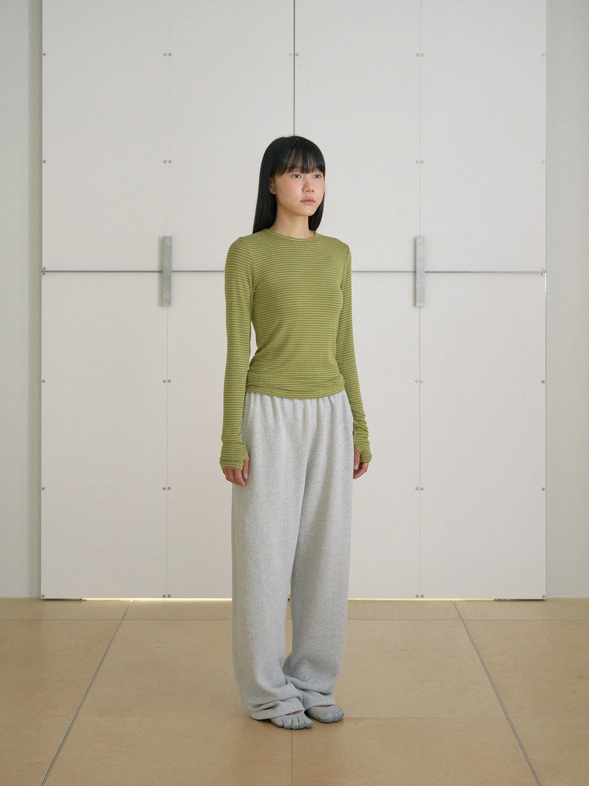MARAN Current Waffle Sweatpants - Light Gray 商品画像17/21