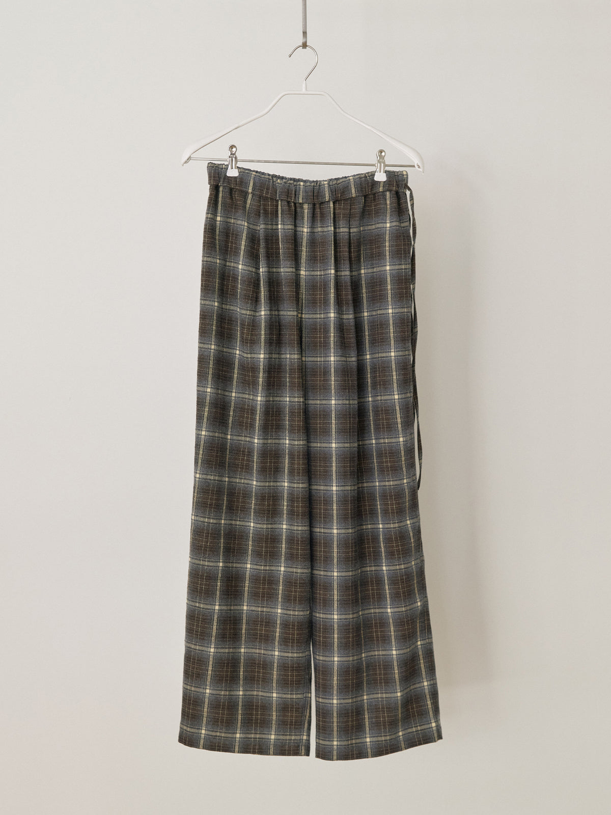 Side String Check Pants - Khaki 10