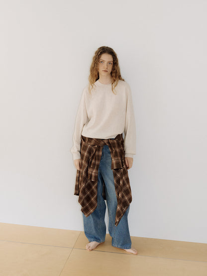 Cashmere Round Pullover - Oatmeal 2