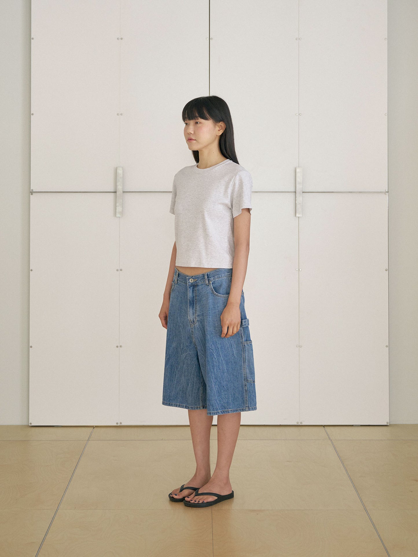 Soft Rib Short Sleeve - Light Gray