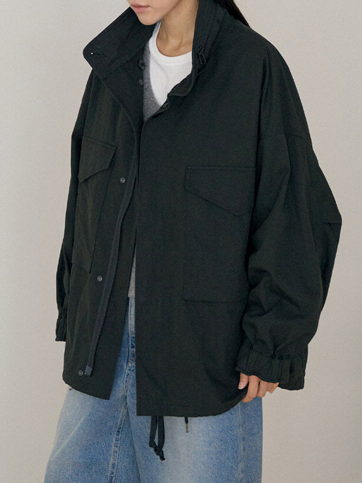 【MARAN】Pocket Detail Jacket - Black