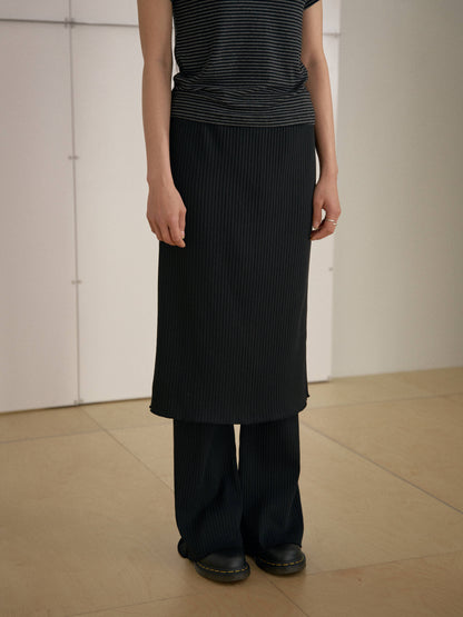 Lino Rib Skirt - Black 10