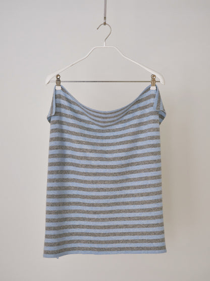 Stripe Square Scarf - Blue 6