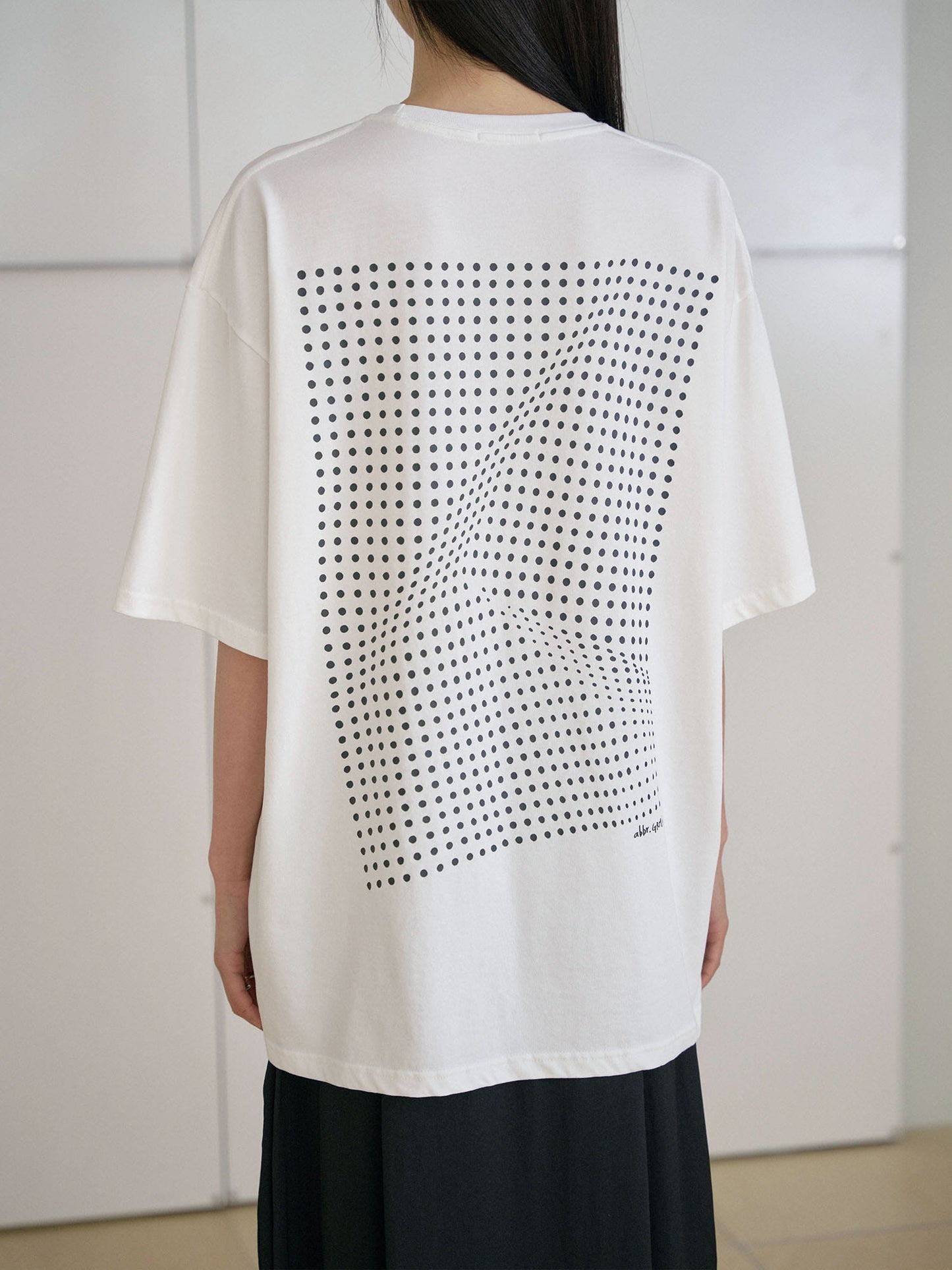 Dot Printing Short Sleeve - Ivory
