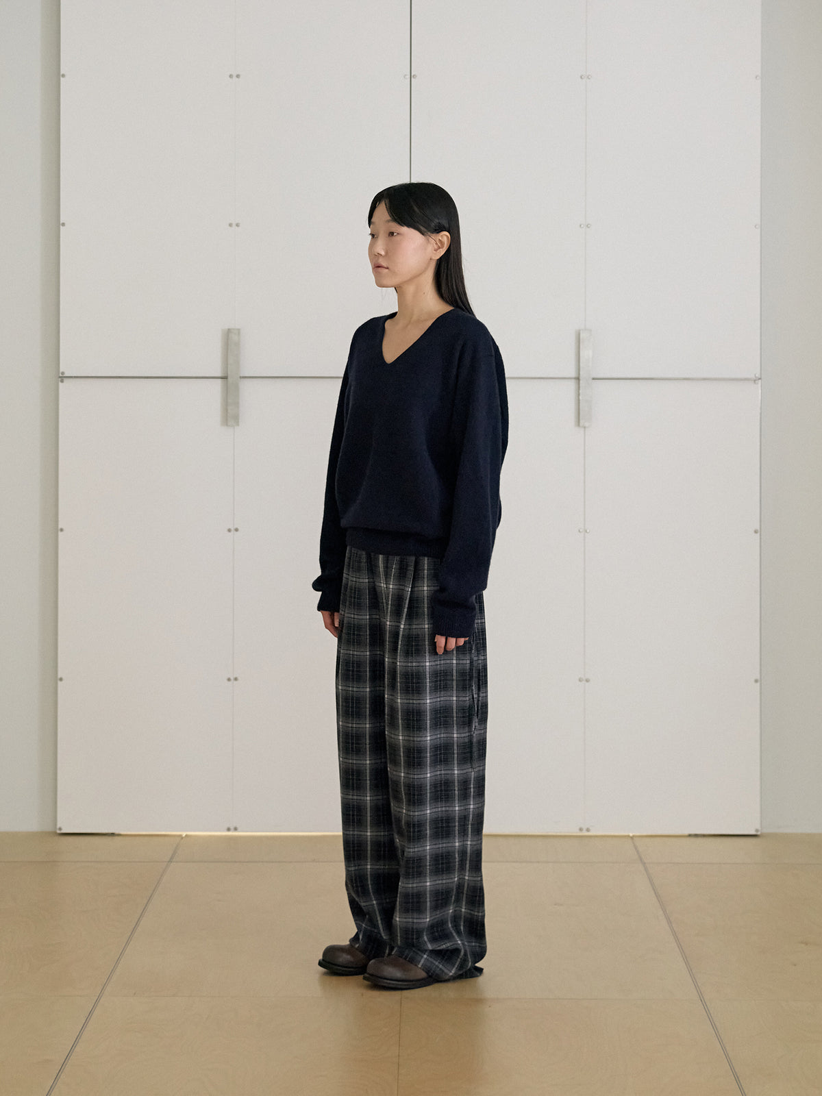 MARAN Side String Check Pants - Black 商品画像19/21