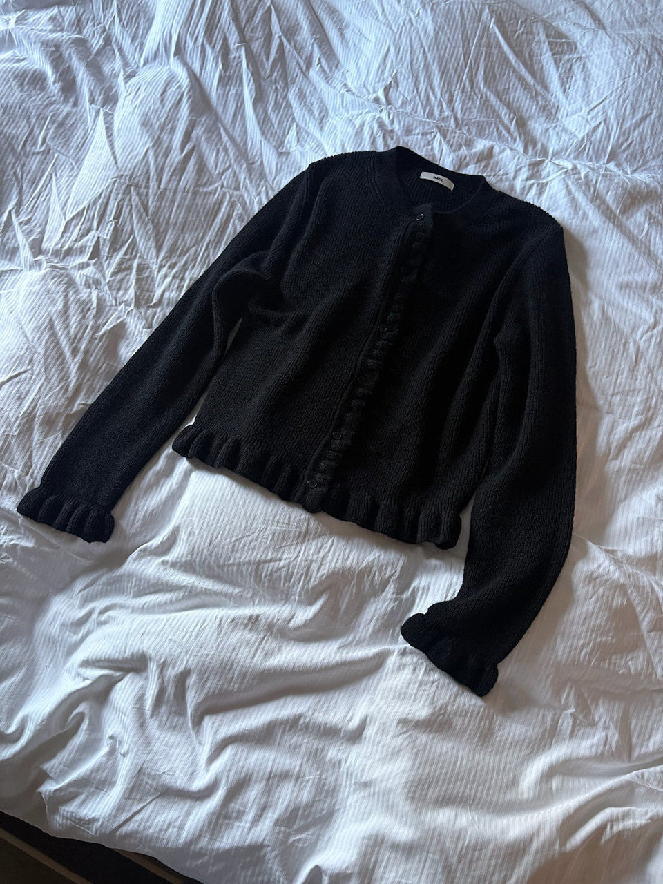【A MA:DE】Ruffle cardigan ( 2color )