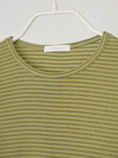 MARAN Rib Stripe Long Sleeve - Olive 商品画像17/19