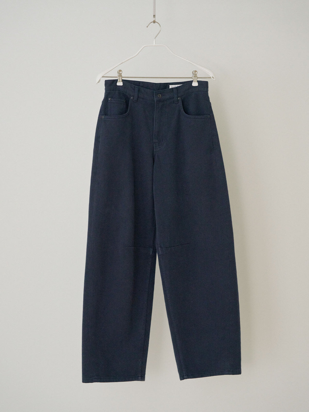 Cotton Twill Curved Pants - Navy 10