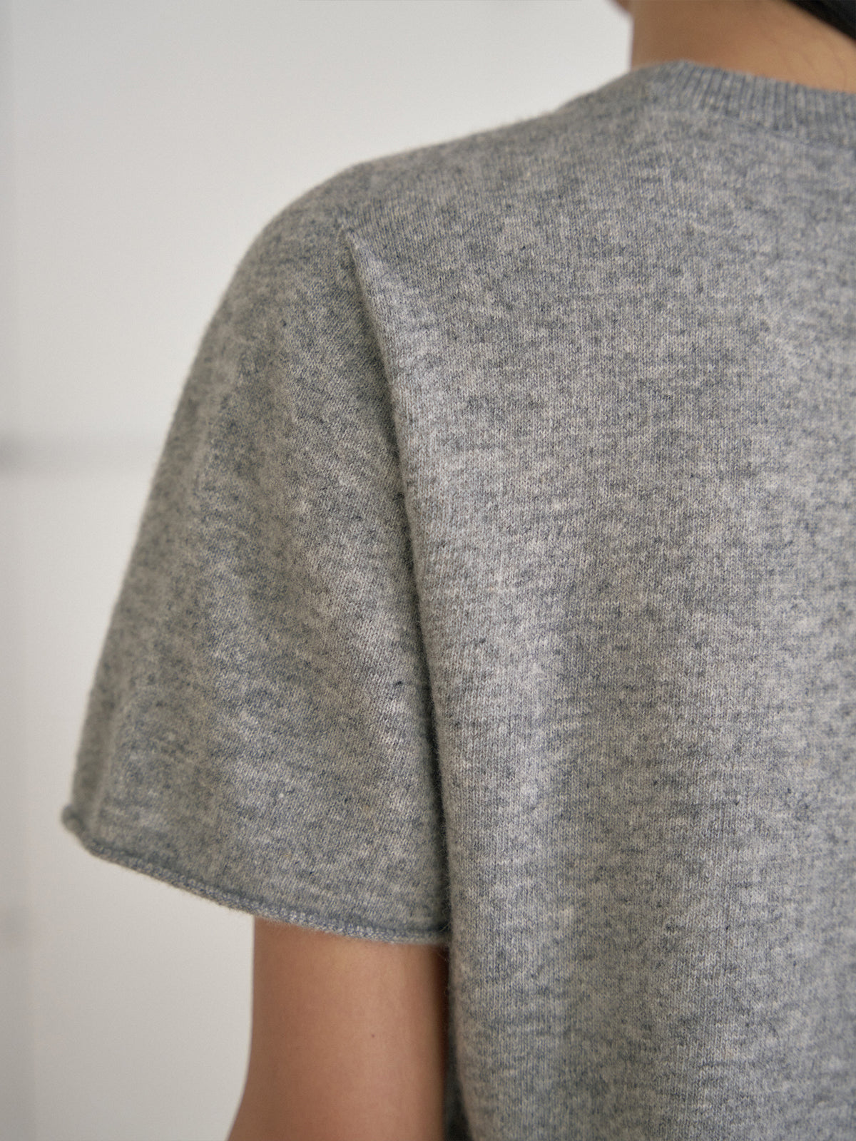 MARAN Cutoff Short Sleeve Pullover - Gray 商品画像16/21