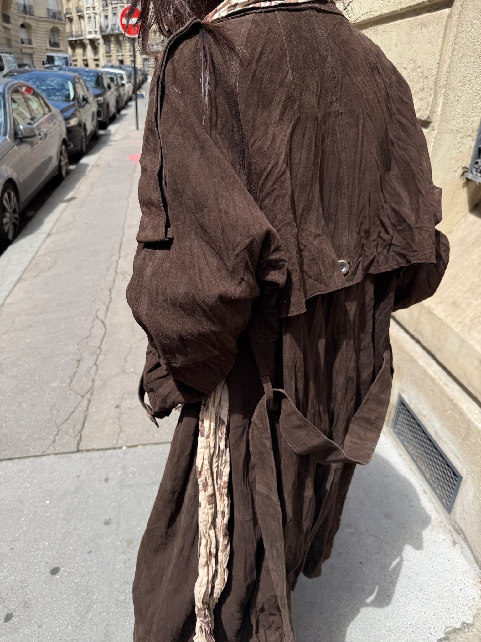 Suede Inkle Trench Coat