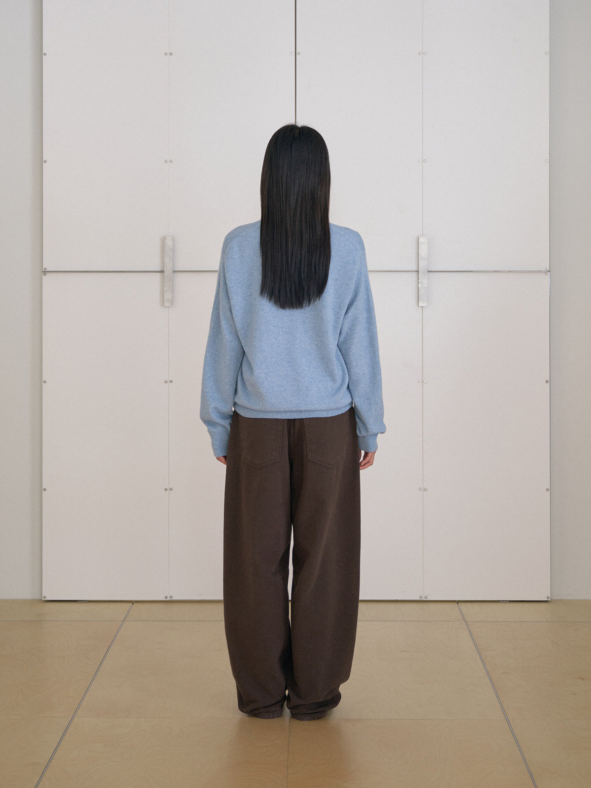 MARAN Cashmere Blend V-neck Pullover - Blue 商品画像20/21