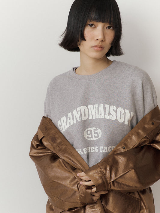 Crack Lettering Sweatshirt - Gray