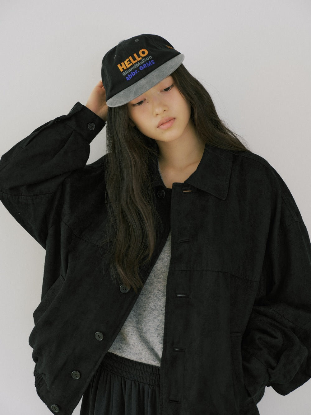 Grand Maison Washed Ball Cap - Black