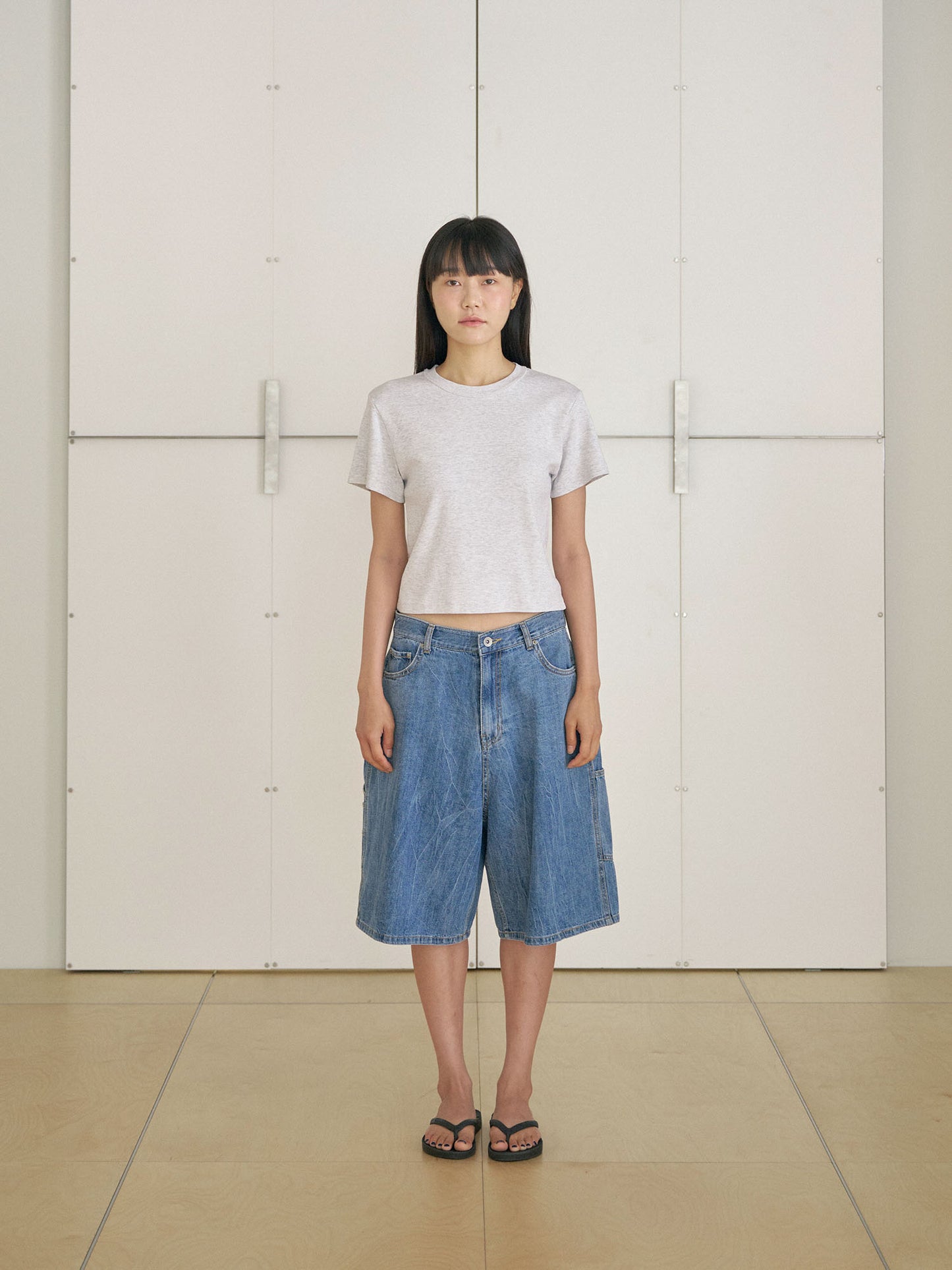 Soft Rib Short Sleeve - Light Gray