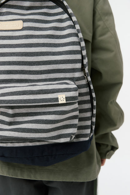 JERSEY STRIPE BACKPACK, CHARCOAL