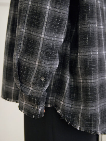 Fringe Check Shirt - Black 10