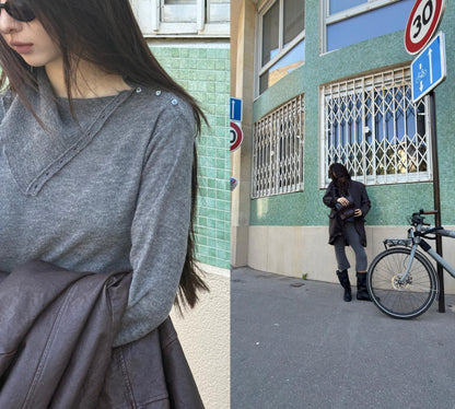 Open-neck Knit