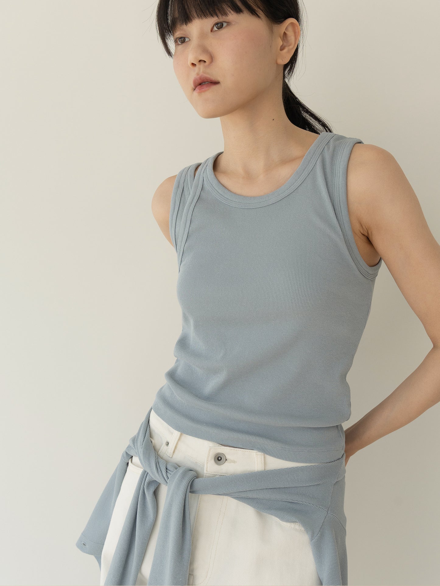 Mei Ribbed Sleeves-BLUE