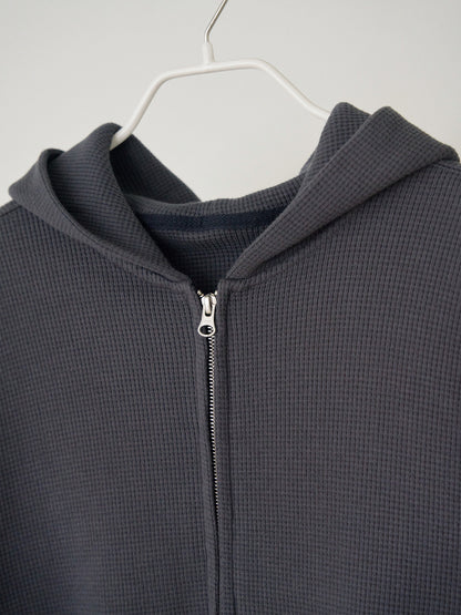 MARAN Current Waffle Hoodie Zip-up - Charcoal 商品画像17/19