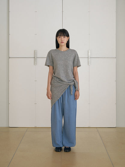 MARAN Cutoff Short Sleeve Pullover - Gray 商品画像18/21