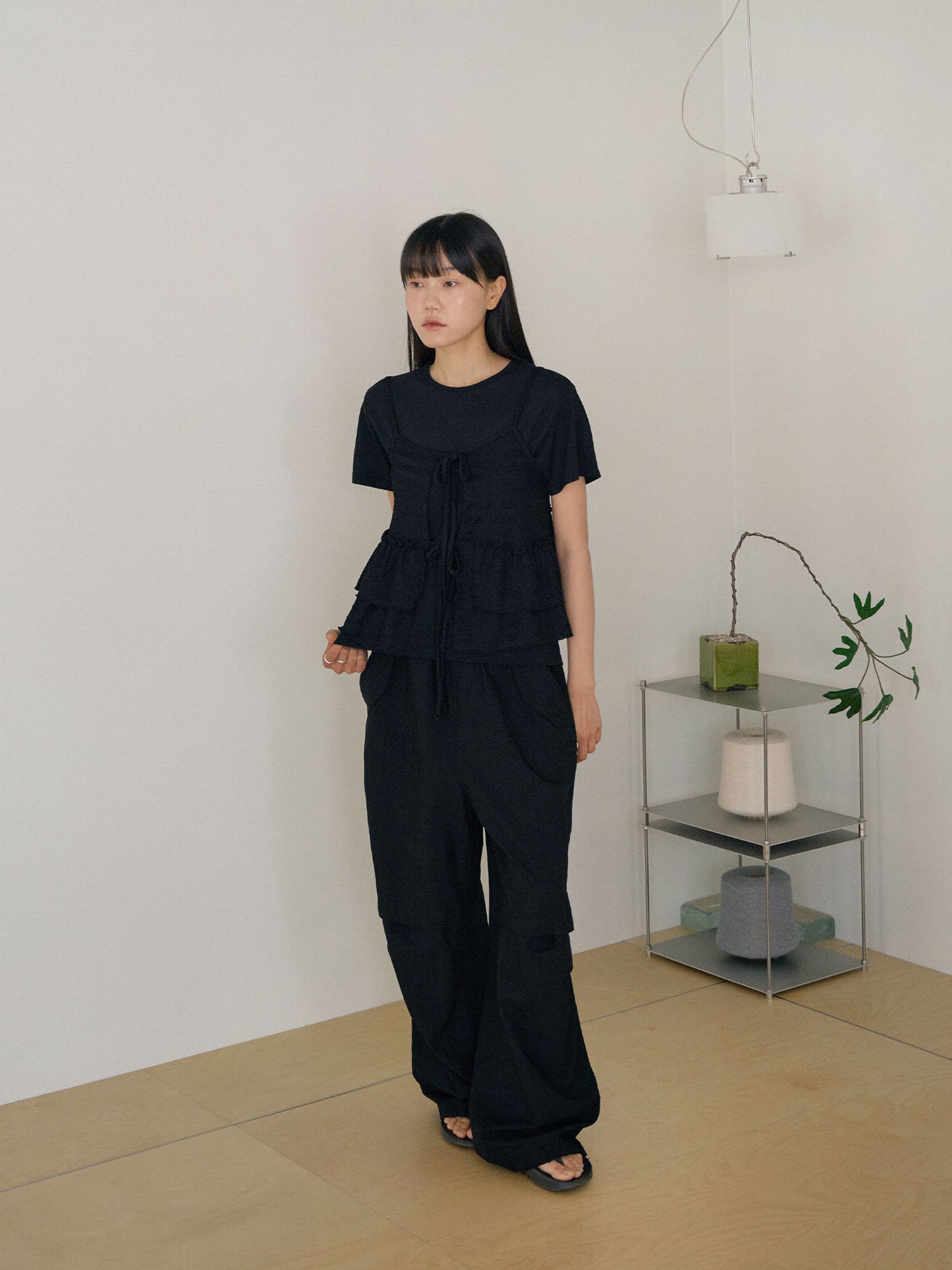 Linen Basic Short Sleeve - Black