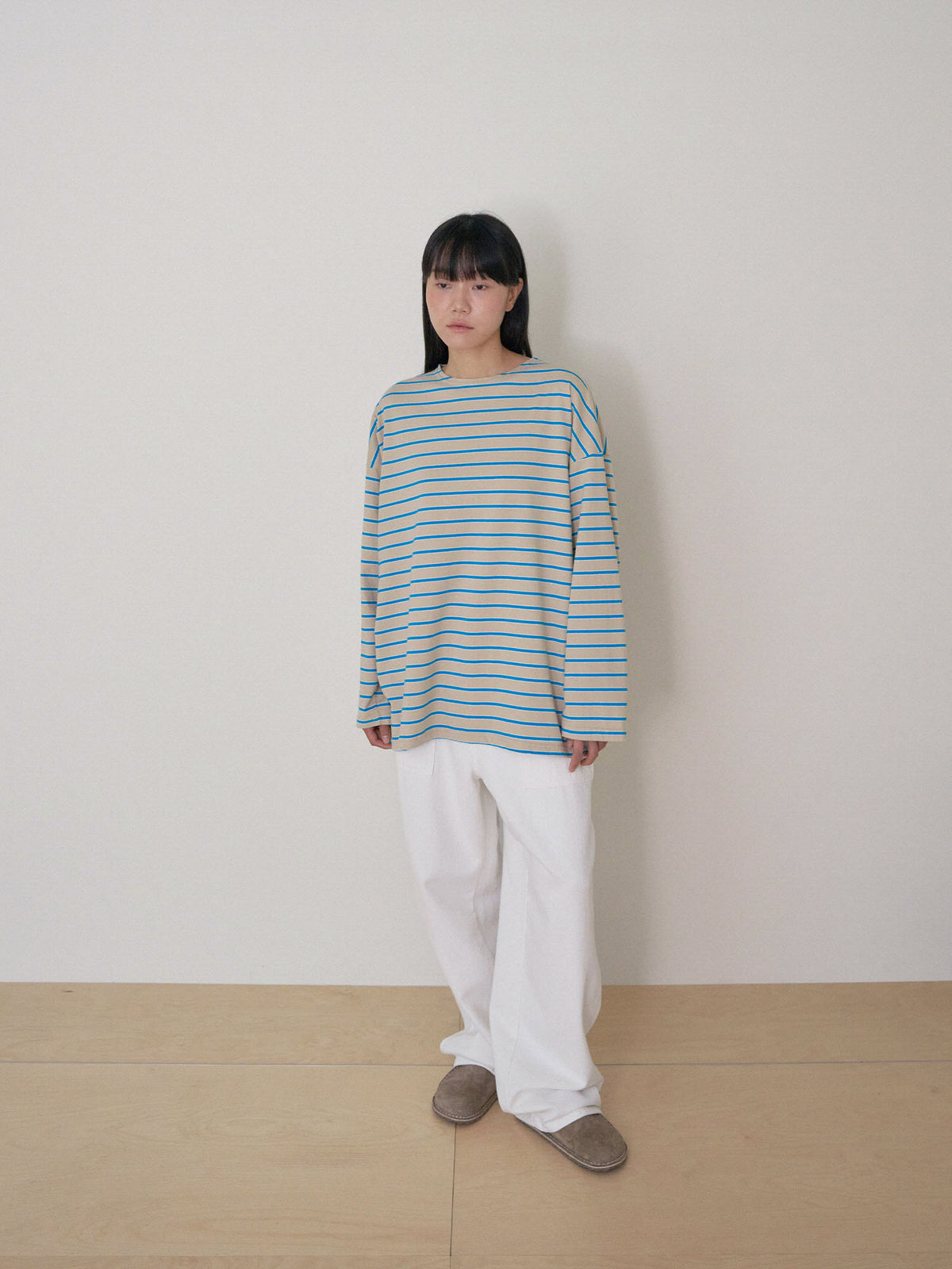 Bridge Boat Neck Long Sleeve - Beige 3