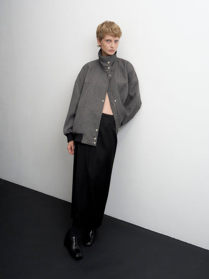 [ARIK. AW] Lyra satin maxi skirt Black