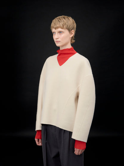 [ARIK. Arik AW] Sarin wool pullover jumper Cream