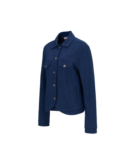 ROUNDED TRUCKER JACKET Blue