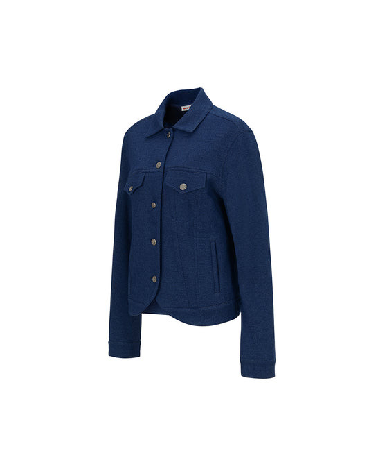 ROUNDED TRUCKER JACKET Blue