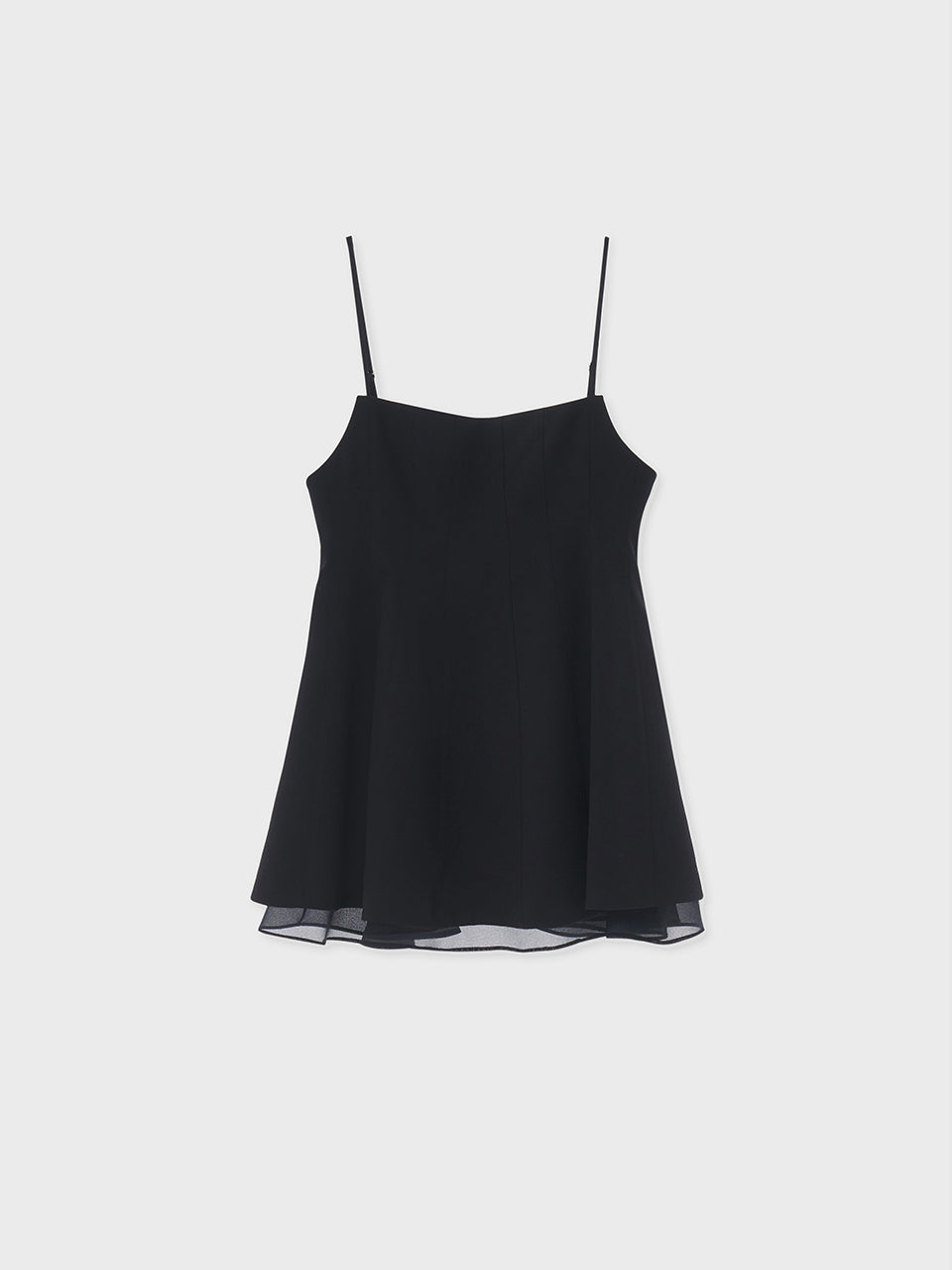 [ARIK.] [24SS] PISCES Layered panel sleeveless dress top Black