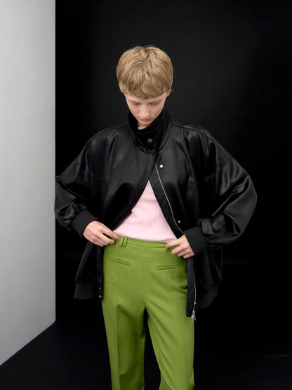 【ARIK. アリク AW】Segin oversized panel bomber jacket Black