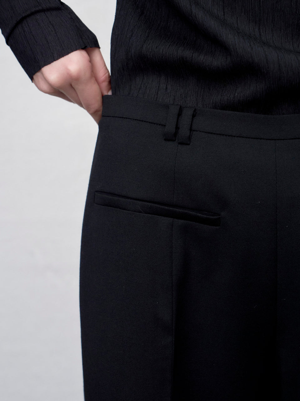 【ARIK. アリク AW】Rigil panel straight pants Black