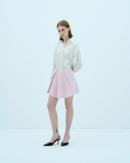 [ARIK.] [25SS] ALKES Panel flare skirt Orchid Pink