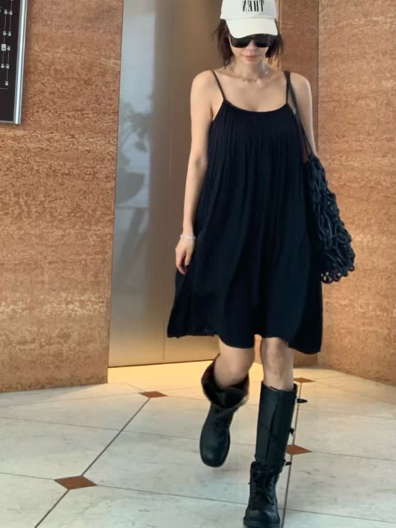 【hiir 2026SS】pm_Flowy Pocket Slip Dress