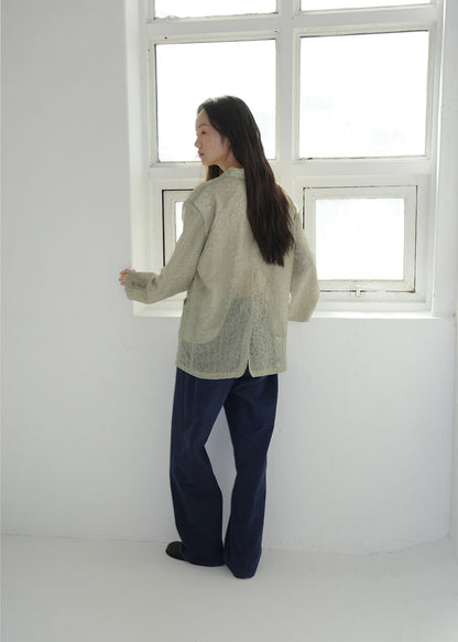 BABY FLOWER JACKET -KHAKI
