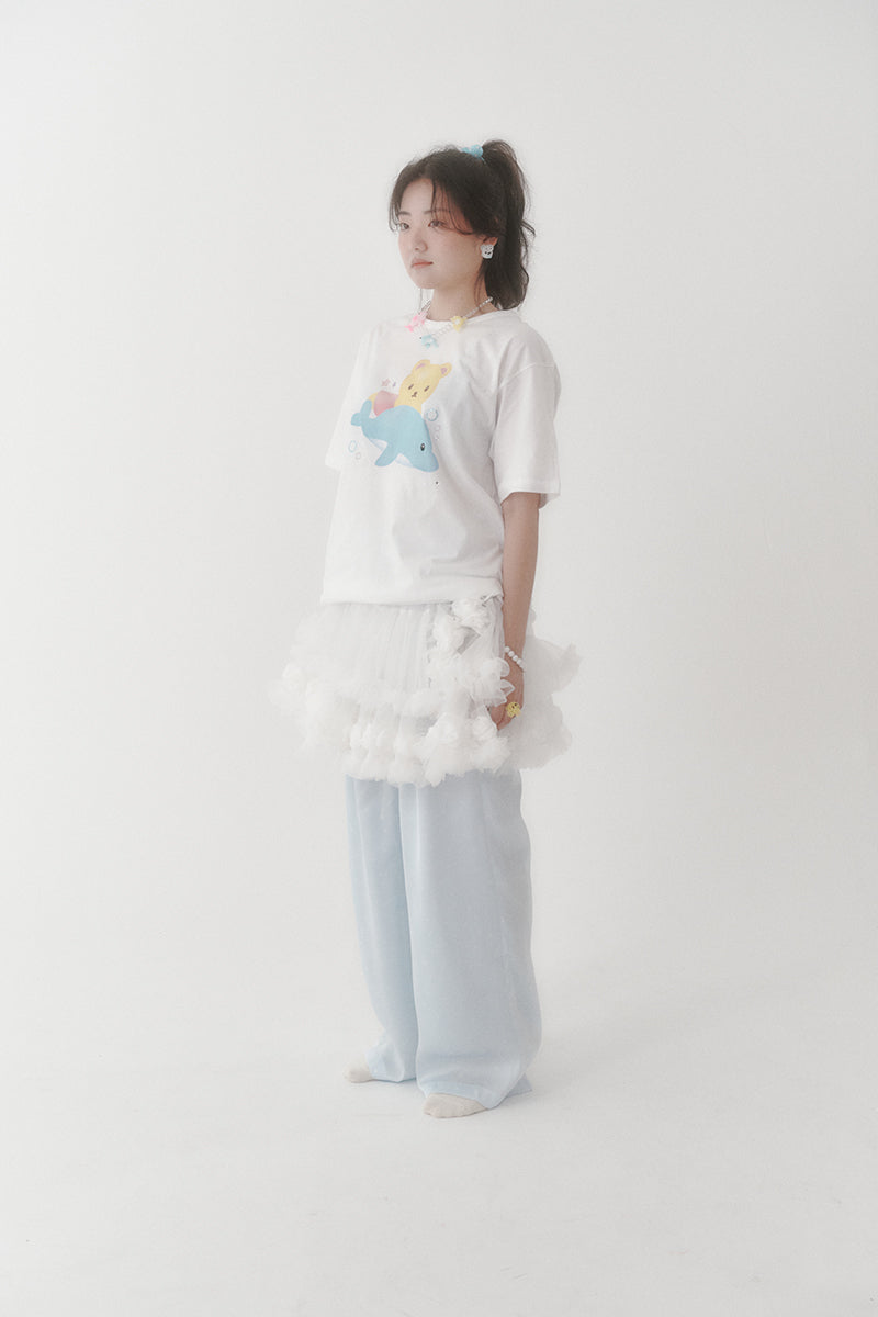 [X YOUNGART] JINI's Dolphin Ride Cubic T-shirt