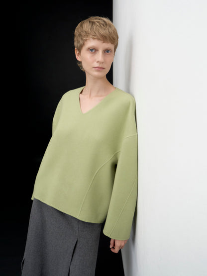 [ARIK. Arik AW] Sarin wool pullover jumper Apple green