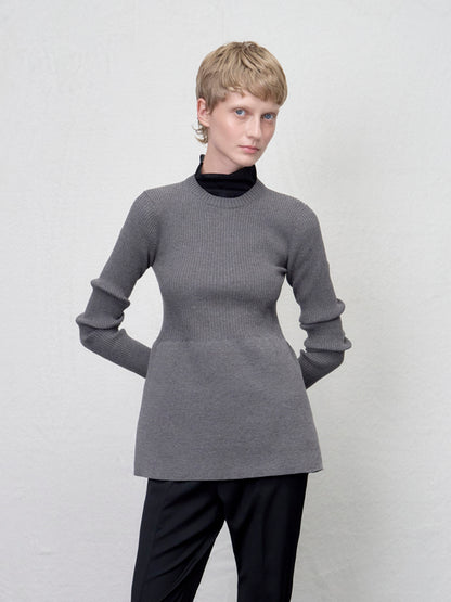 [ARIK. AW] Ara panel flare knit top Cream**Check color