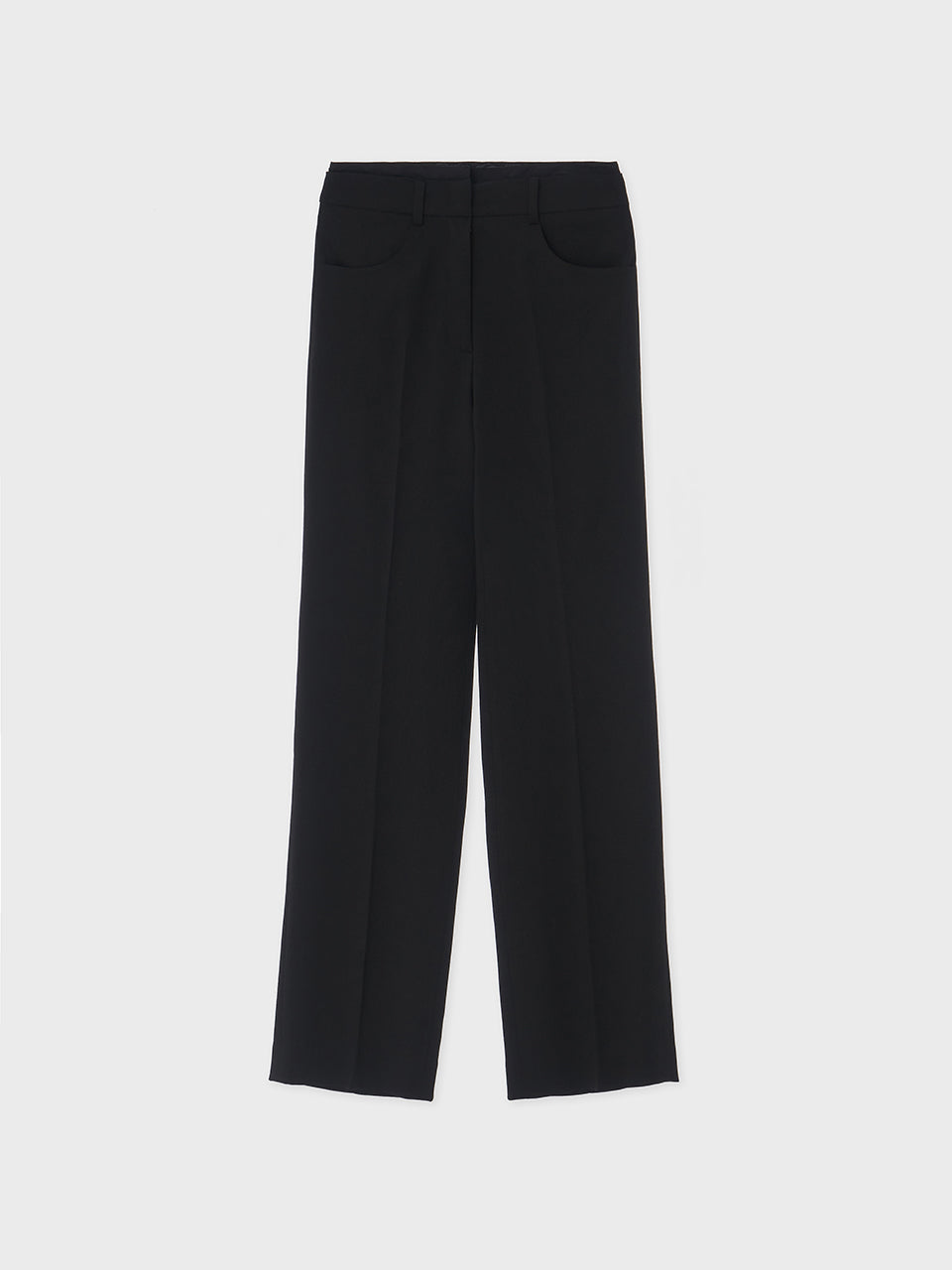 ARIK. [24SS] MIRACH layered straight pants Black