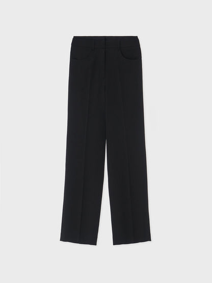 ARIK. [24SS] MIRACH layered straight pants Black